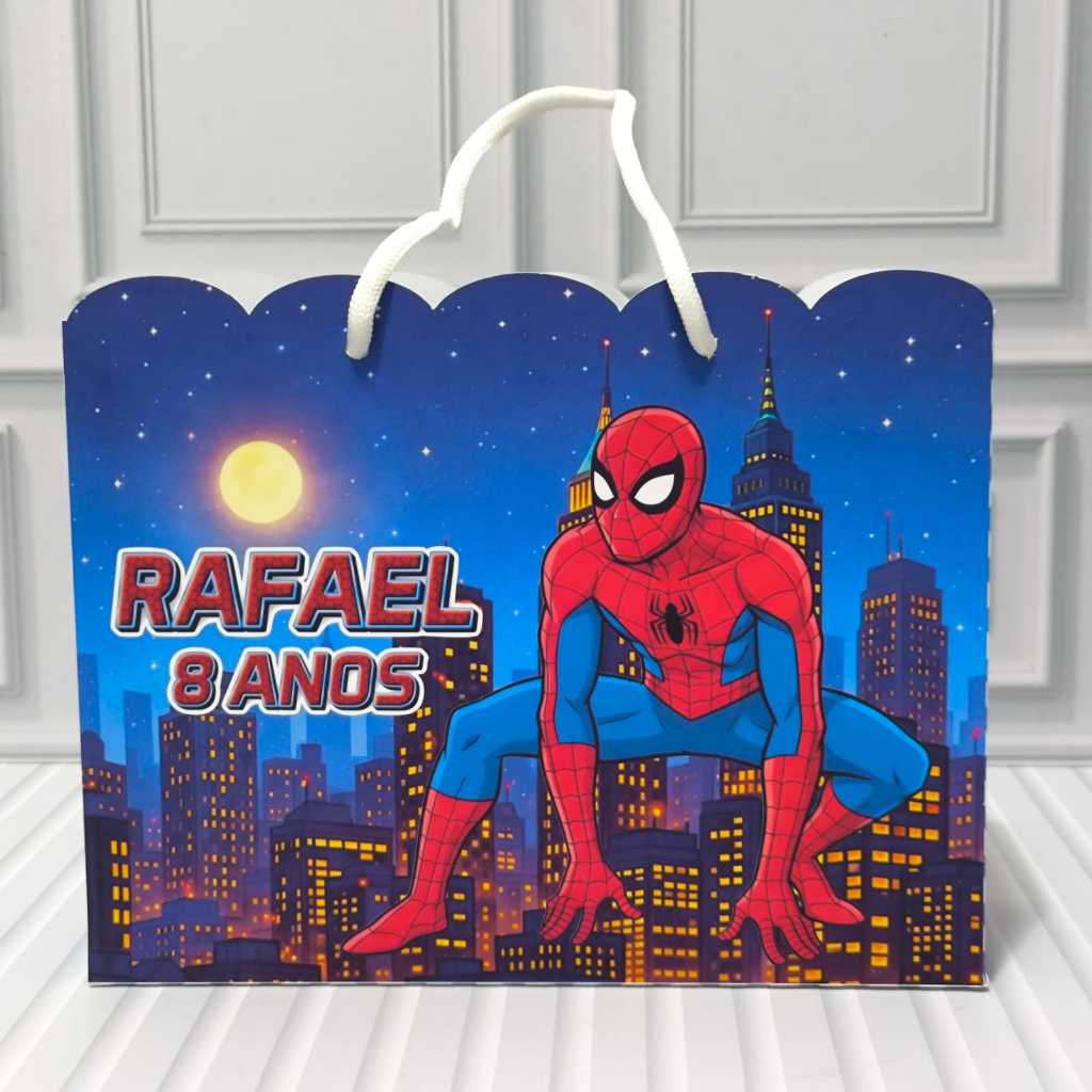 Sacolas Personalizada Homem Aranha | Spider Man | Lembrancinha Personalizada | Sacolinha Personalizada