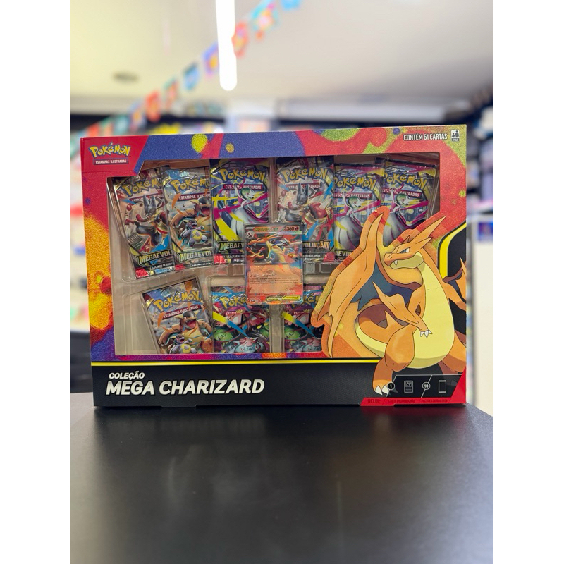 Pokémon TCG Box Coleção Mega Charizard Y EX Copag