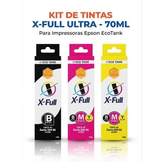 X-Full Tinta XF Série 500 BK Ultra - Frasco de 70ml.