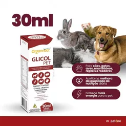 Glicol Pet 30ml Suplemento Vitamínico para Apetite e Energia - Organnact