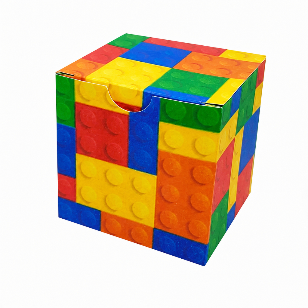 15UN Caixa Cubo LEGO para Festa Infantil l Qualquer tema l Lembrancinha Personalizada l Papel A4 180g