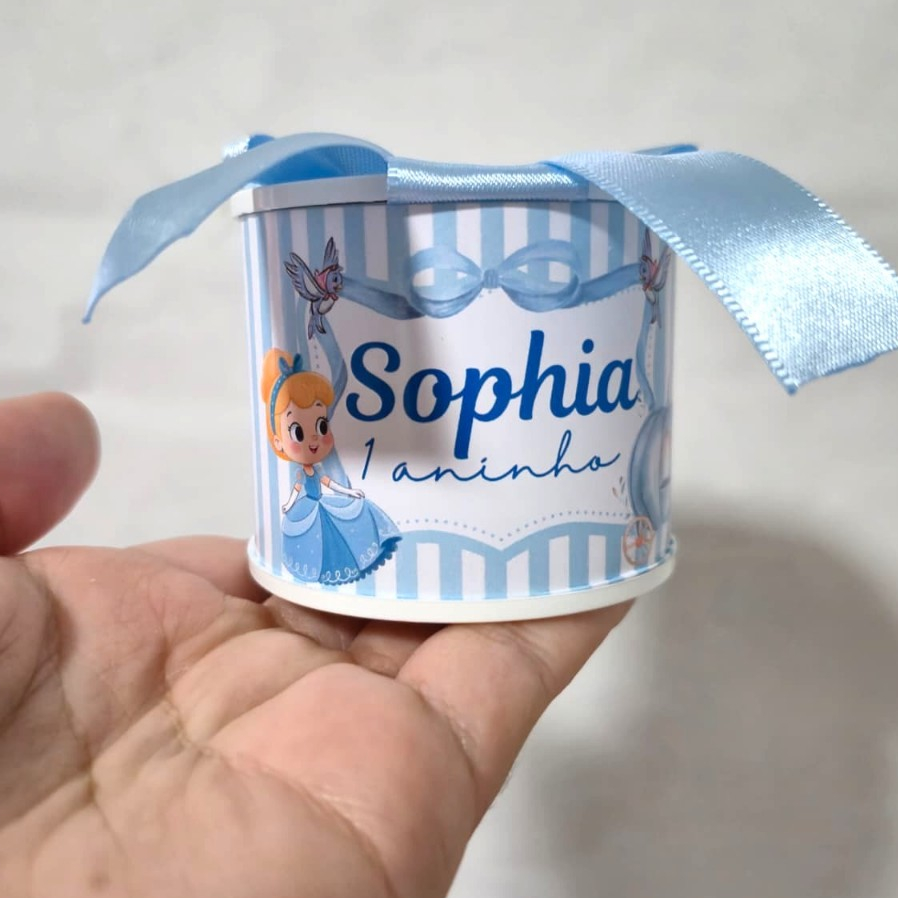 KIT TUBOLATAS PERSONALIZADAS 5X6 -  CINDERELA | LEMBRANCINHA ANIVERSÁRIO•FESTA INFANTIL•CHÁ DE BEBÊ