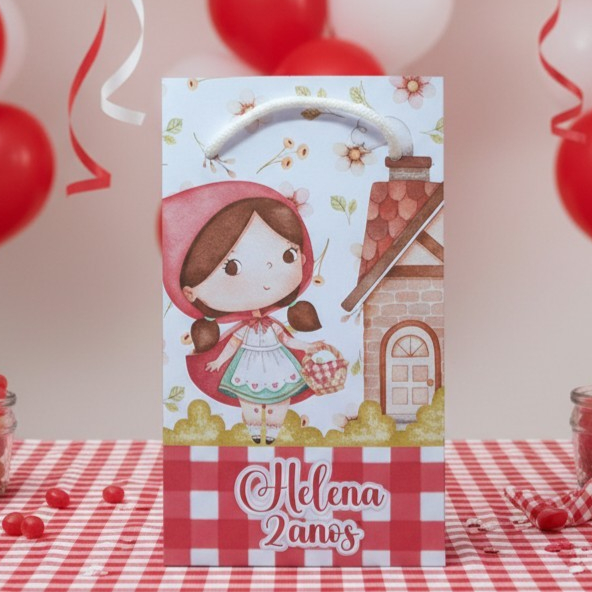 Sacolinha P Lembrancinha Personalizada Chapeuzinho Vermelho.