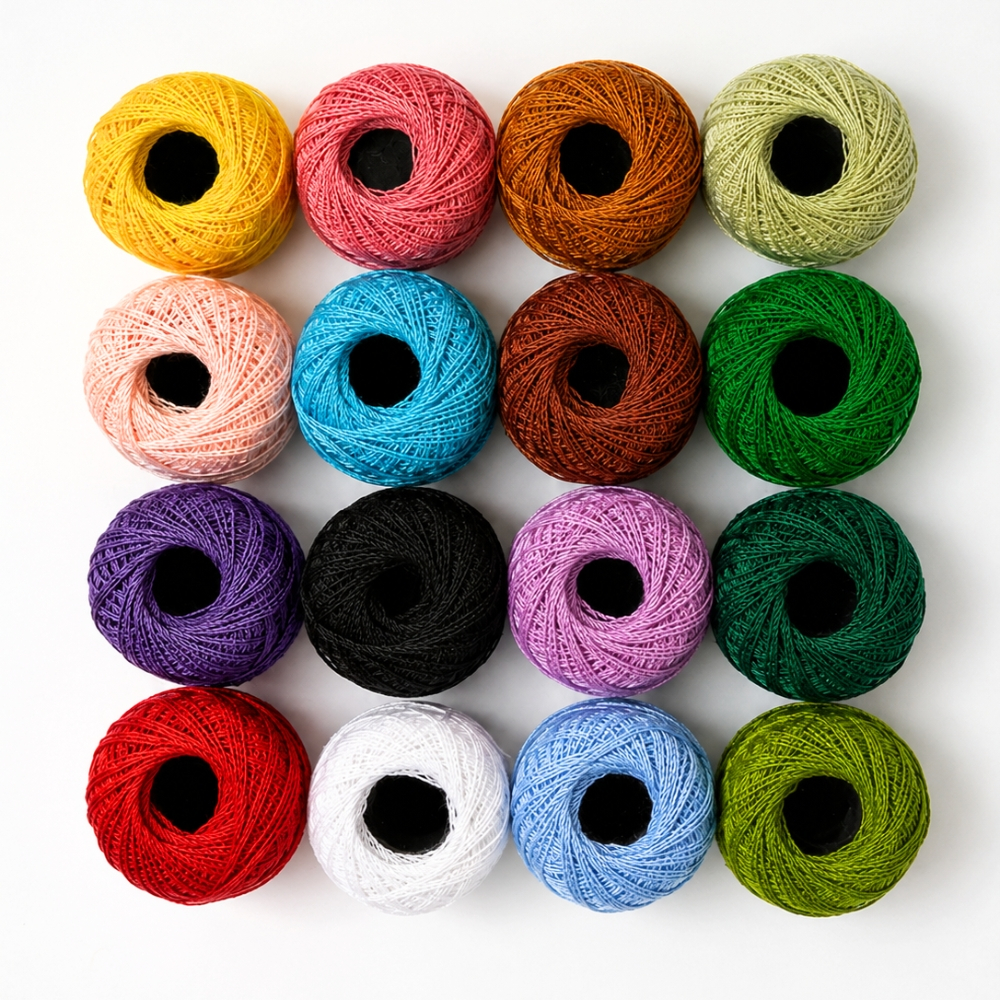 Kit 16 Novelos de Linha para Crochê Cores Sortidas