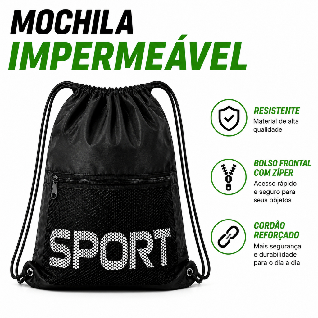 Mochila Saco Viagem Passeio Praia Impermeável 13L Unissex kit 2 ou 1 Transporte Tudo Com Conforto