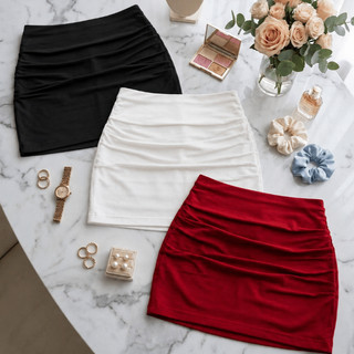 Saia Feminina Curta Suplex Premium Alta Elasticidade Look Sensual Moda Atual Blogueira Trend