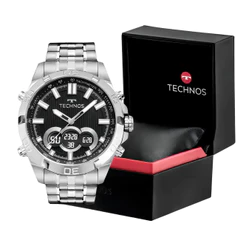 Relógio Prateado Masculino Technos Digiana BJK629AB/1P
