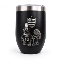 Copo Cuia Térmico Com Tampa Personalizado 360ml Personalize Com Seu Nome Time ou Logo