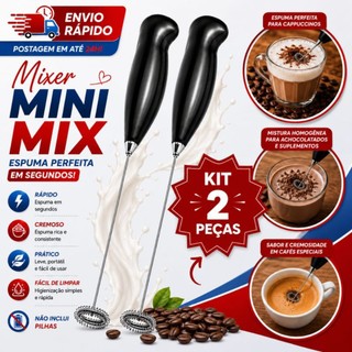 Mixer Elétrico Portatil  Kit 2 peças ou 1 Unidade Para Claras de Ovos Leite Café  Utensílios de Cozinha Promoção