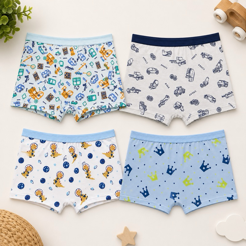 Kit até 12 Cueca Boxer Infantil Menino 2 a 10 Anos Conforto Premium