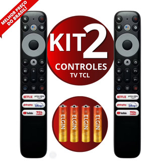 Controle Remoto Para TV TCL Smart 4K RC902V Netflix Youtube Prime Acompanha Pilhas