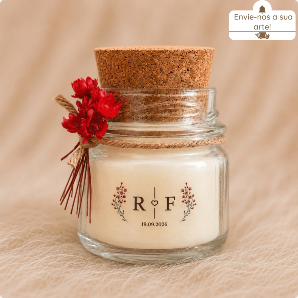Kit Mini Vela Aromática Vegana Personalizada