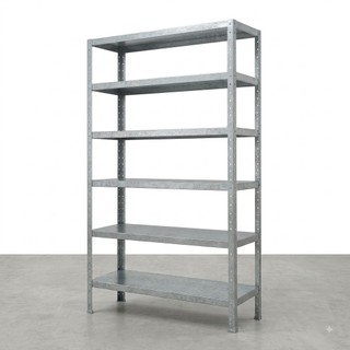 Prateleira Estante de Aço Galvanizada 6 Bandejas 70cm 30kg Reforçada Multiuso