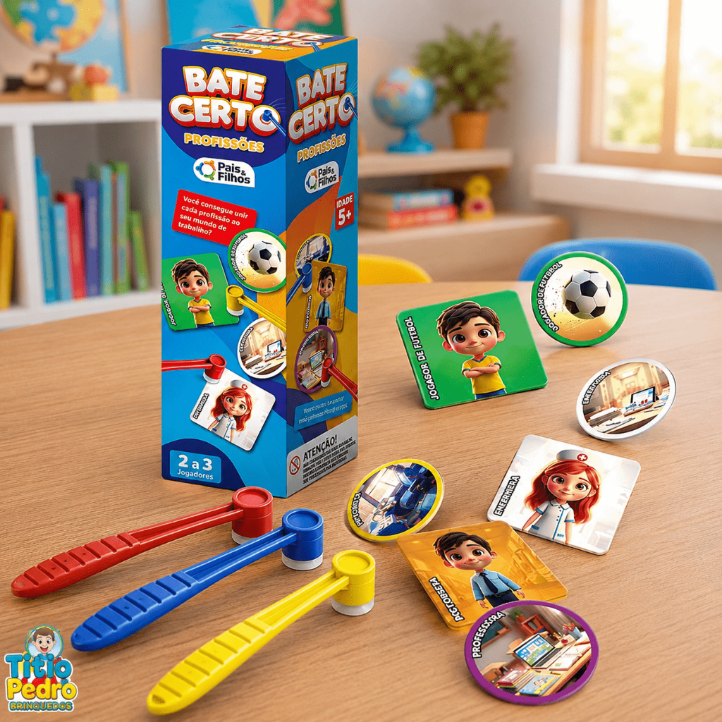 Jogo Bate Certo Educativo e Dinamico Para Desenvolvimento Da Coordenação Pais e filhos