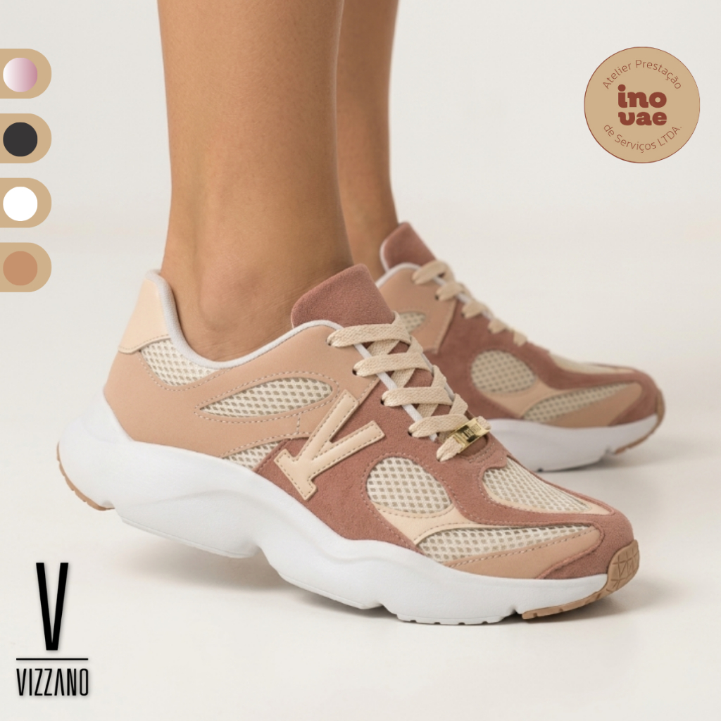 Tênis Feminino Vizzano Casual Conforto Premium Estilo Moderno Antiderrapante Dia a Dia Original