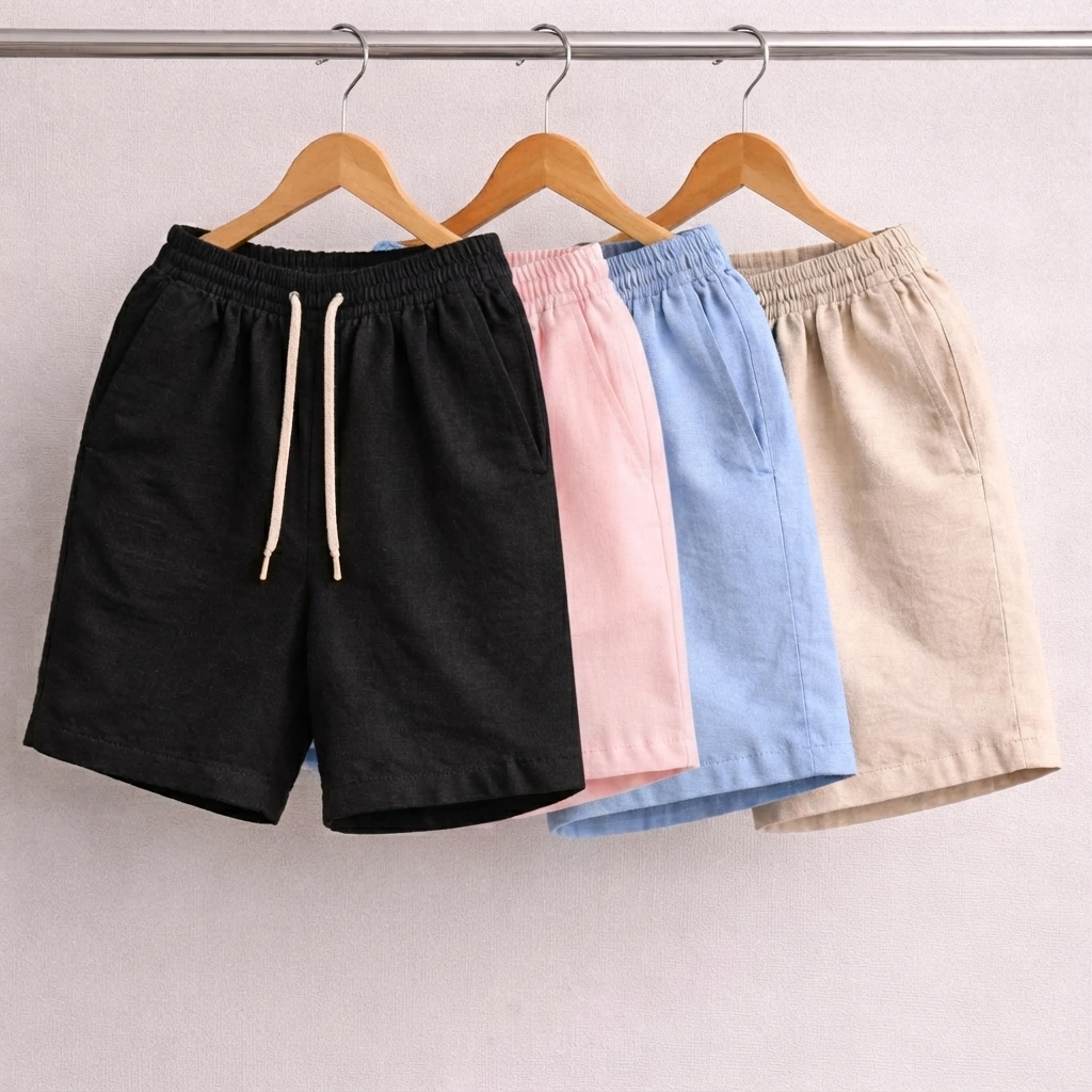 Bermuda Masculino Linho com Elastano Short Estilo Mauricinho Casual Leve Confortável Premium