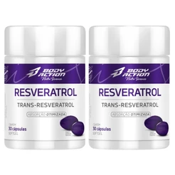 Kit 2x Resveratrol Total 60 Caps - 2 Meses Bodyaction