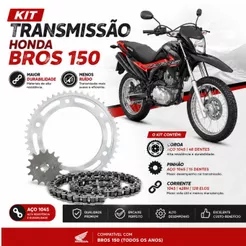 Kit Transmissão Relação Honda Bros 150