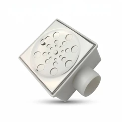 Ralo de Inox Com Tampa Grelha 100X100mm Com Fecho Abre E Fecha Rotativo (Cod159)