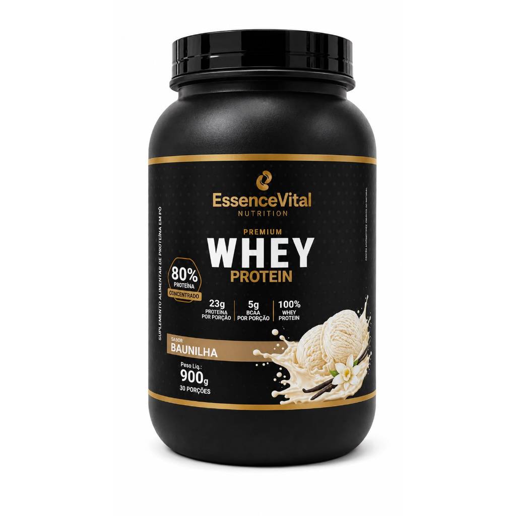 Whey 80% de Proteína Concentrada - Pote 900g - Essencevital