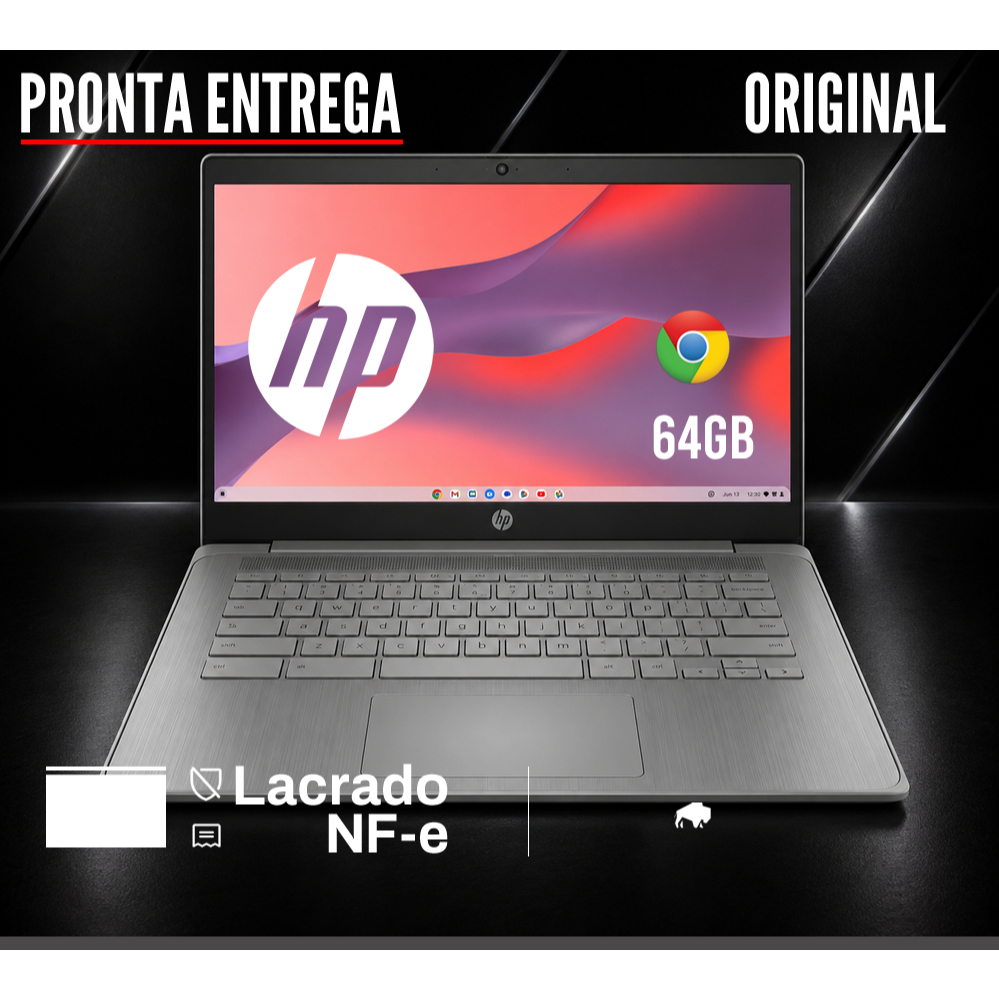 Chromebook HP Intel SSD 64gb DDR4 HDMI Bluetooth WiFi Webcam