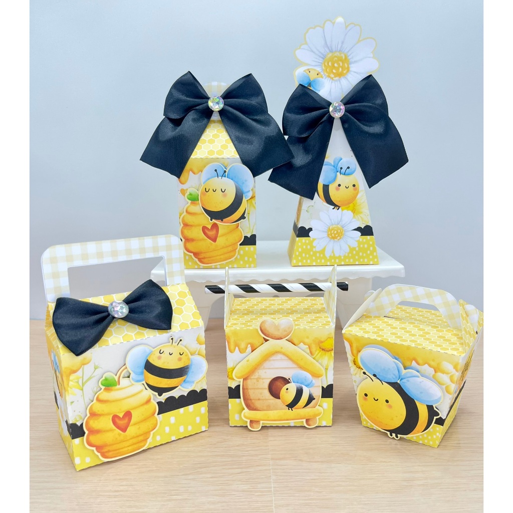 Kit Festa LUXO Personalizados ABELHINHA | Caixinhas Personalizadas | Lembrancinhas | Festa Infantil