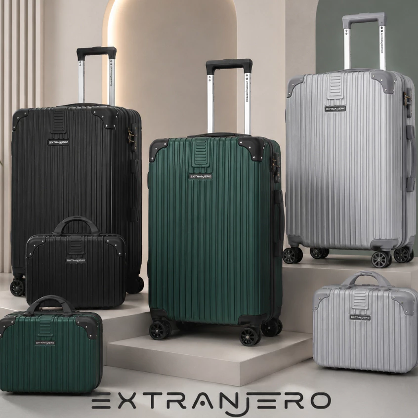 Kit Mala de Viagem bordo + Frasqueira 10kg e 8kg Rodas Giratórias Removível Zíper Expansível Cadeado TSA