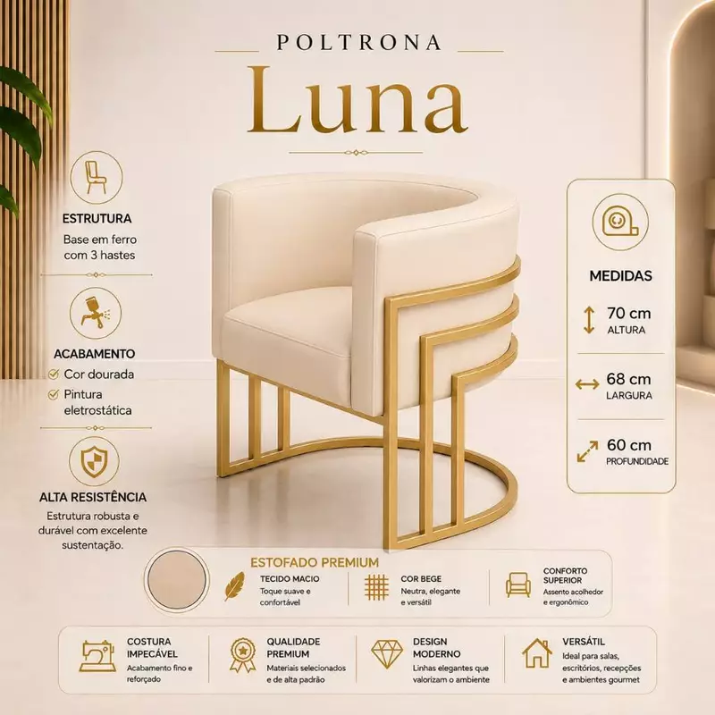 Poltrona Decorativa para Sala — foto 4