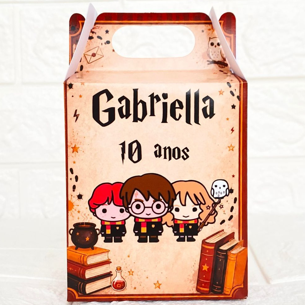Caixa Maleta / Maletinha Harry Potter Lembrancinha Personalizada Festa Infantil Aniversário