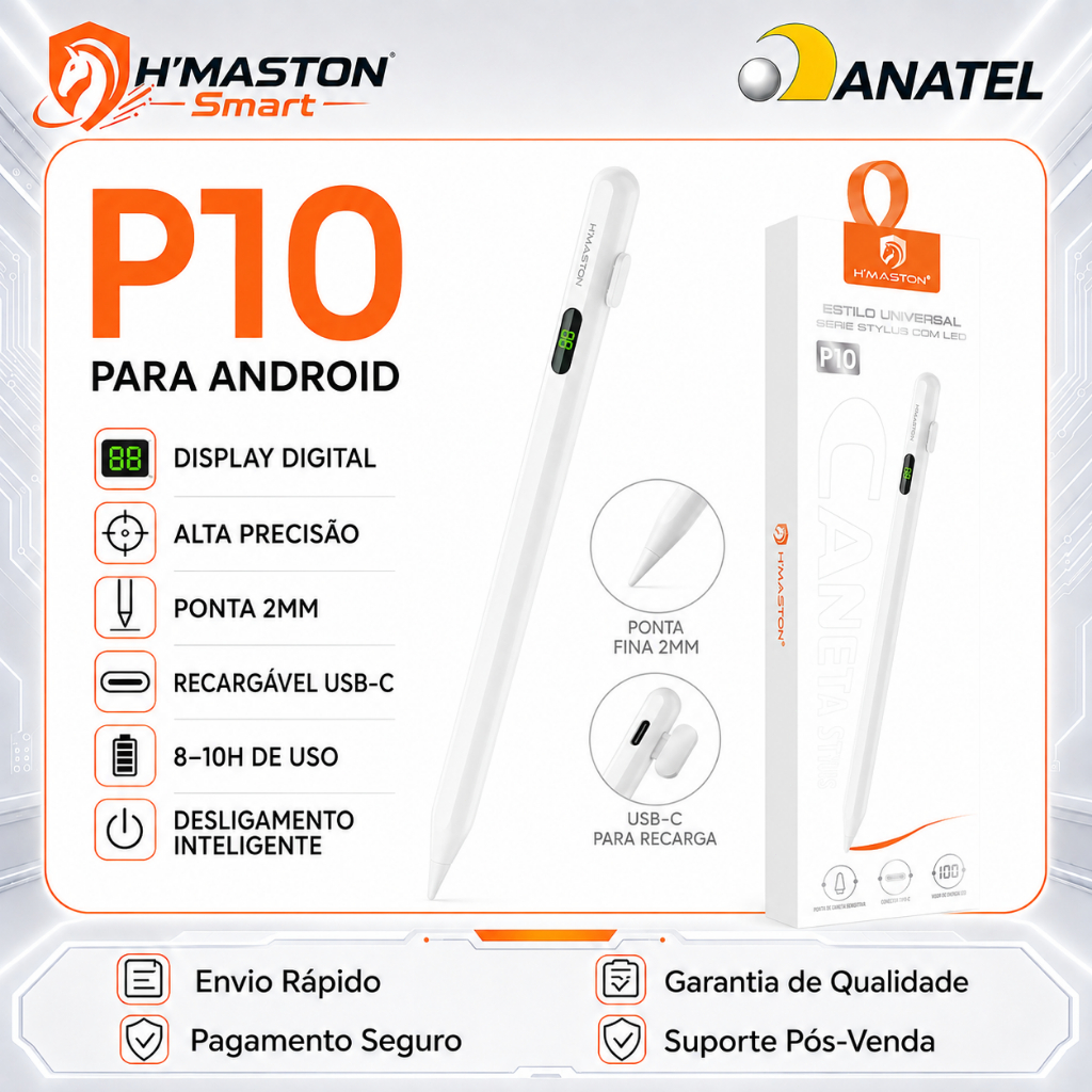 H'MASTON P10/11 Caneta Para Tablet Caneta Ipad Caneta Tablet Caneta Touch Para Tablet Caneta Digital Caneta De Tablet