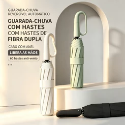 Guarda Chuva Automático Portátil À Prova Vento UV Resistente e Protetor Solar Grande Dobrável