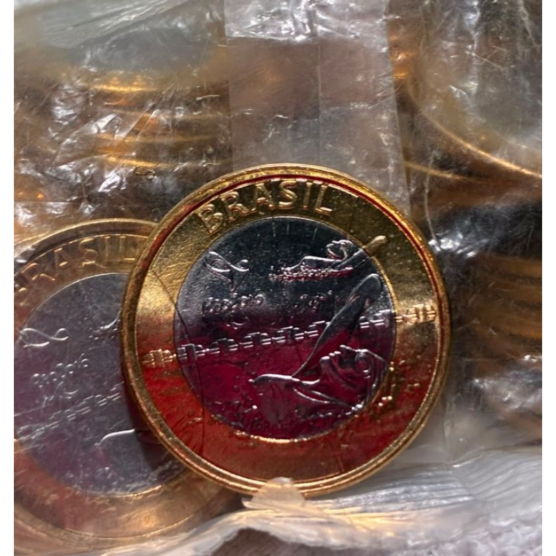 Moeda Flor de Cunho Exclusiva Natação paralimpica