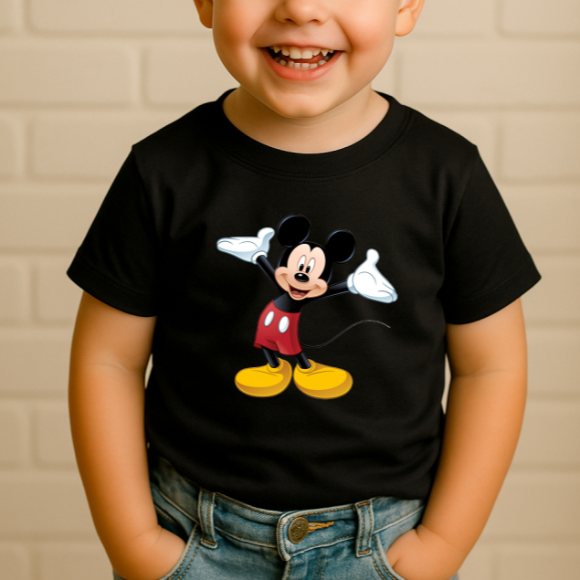 Camiseta Infantil unissex mickey basica juvenil confortavel estilosa crianca feliz