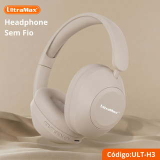 Headphone Fone de Ouvido Bluetooth UltraMax ULT-H3 Sem Fio Arco Regulável Numerado Conexã…