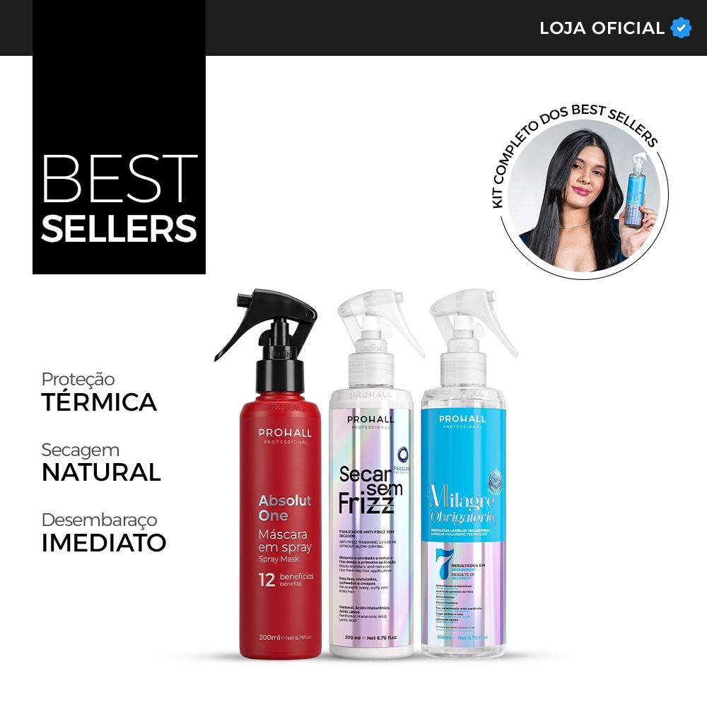 Kit Milagre Obrigatório + Absolut One + Secar sem Frizz