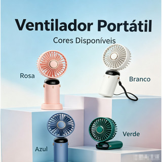 5 Modos De Ventilador Portátil mini Dobrável display (CECILIA_BOA VIDA)