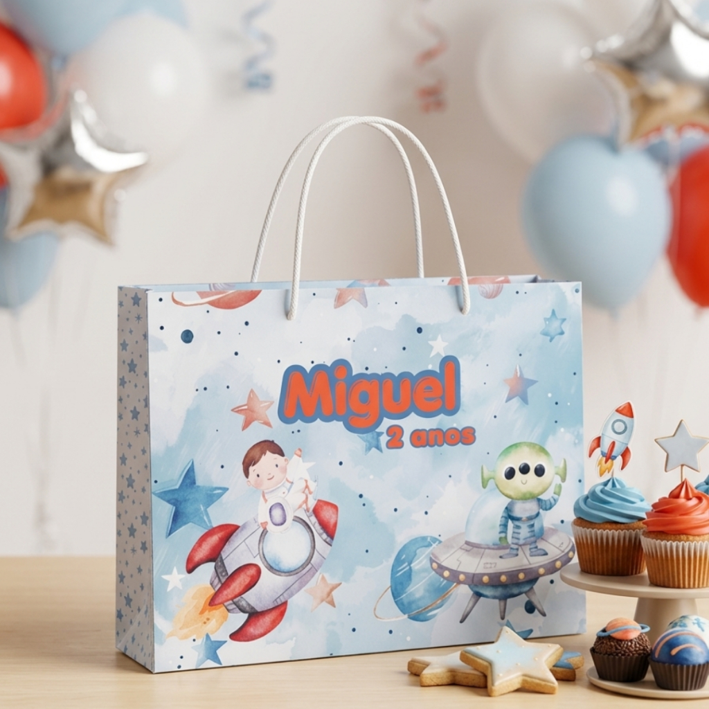 Sacolinha personalizada lembrancinha Astronauta| Personalizados lembrancinha festa infantil aniversário