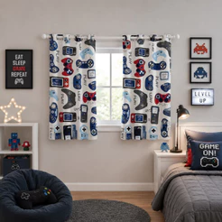 Cortina 2,40 x 1,70 Coleção Infantil Para Decoração Luxo Gamer