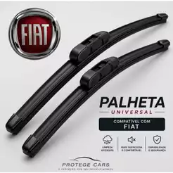 kit par de palheta dianteiro Fiat limpador de parabrisa silicone otimo resistente Palio Siena Strada