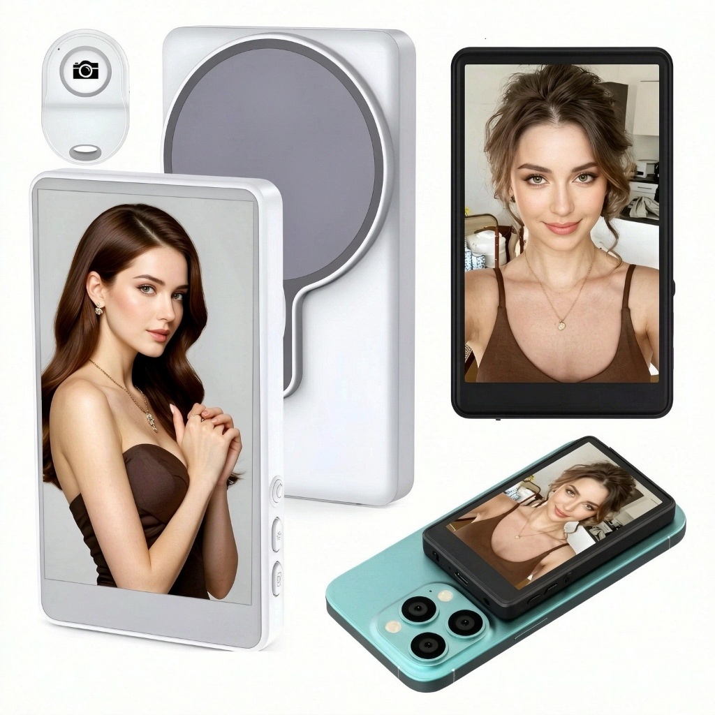 Tela Magnética Sem Fio Monitor Selfie Vlog Câmera Traseira Celular Espelhamento Android iOS OrbittaShop