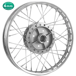 Roda Aro Calha Jante Folha Traseira Ybr 125 00/08 Factor 125 Raios 4mm Cromados Montada Alinhada