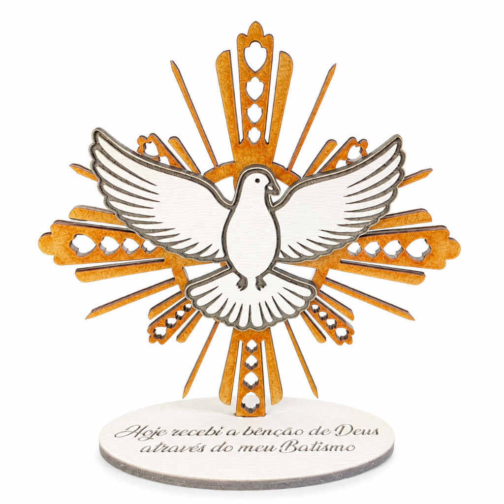 Lembrancinha Religiosa  Divino Espírito Santo Personalizado com Nome Data e Frase Kit