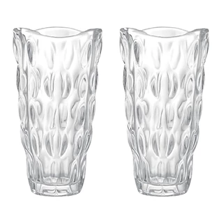 Vaso de Vidro Lapidado Vidro Decoraçao 2L Grande Halley 24x12cm Elegante Plantas Flor Mesa Posta