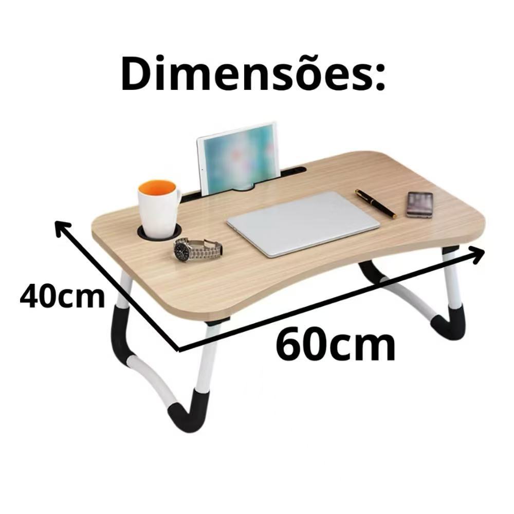 Mesa Para Notebook Dobrável Regulável Multifuncional com Altura Ajustável