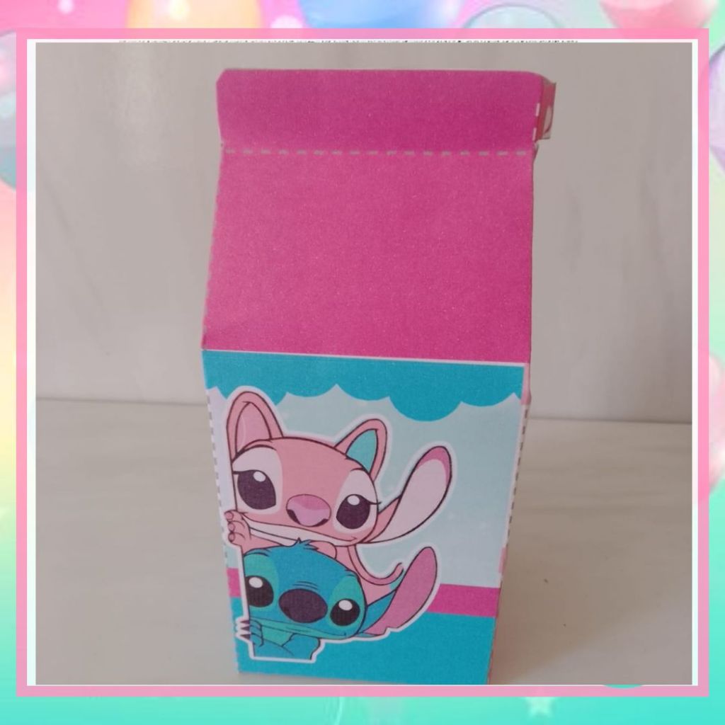 Caixinha  STITCH Caixa Milk Personalizada Com Nome | Mimos Aniversário Lembrancinhas Personalizados Kit Festa