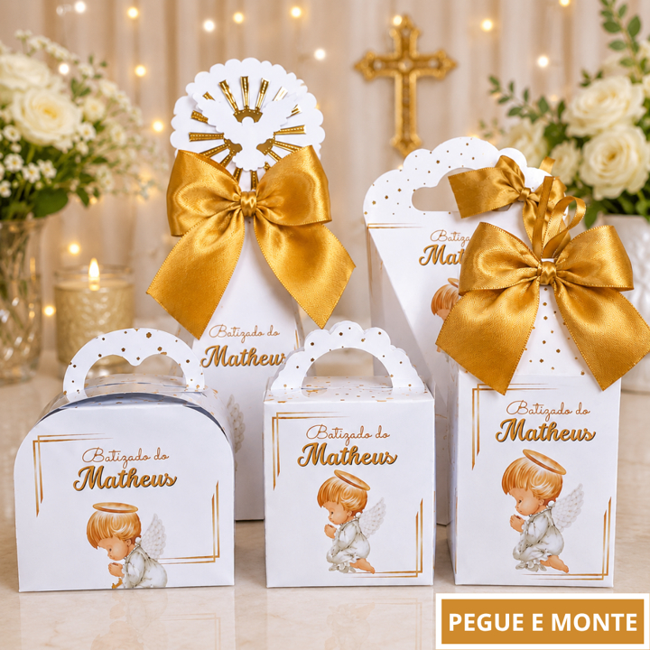 KIT CAIXINHAS PERSONALIZADAS BATIZADO