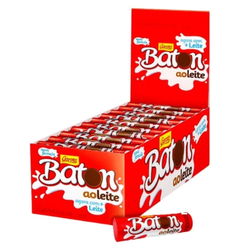 Chocolate Baton Ao Leite Garoto C/30 Unidades 16g ou 15 unidades de 16g | Display 480g — imagem 1