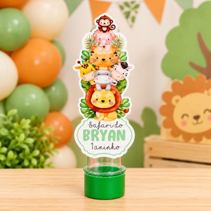 Envio Rápido 10 Aplique Tag Safari para Tubete Personalizado Lembrancinha Festa Infantil (tubete não incluso)