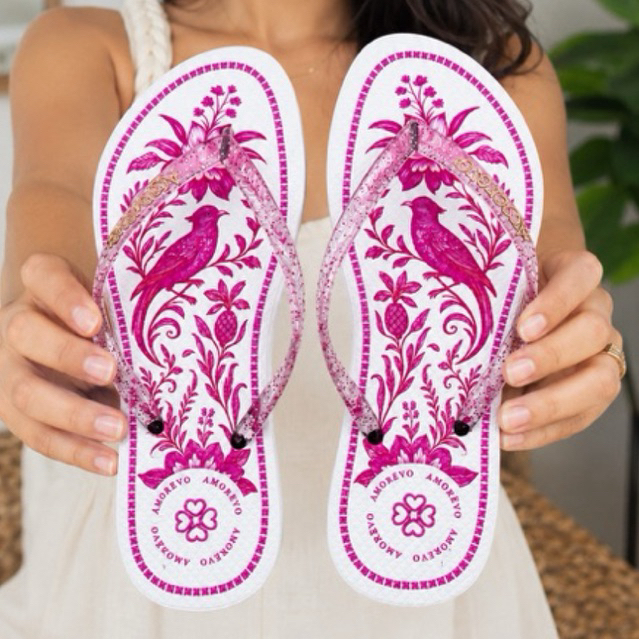 Chinelo Feminino Estampado Amorevo  Alta Qualidade Macio Confortável Antiderrapante [Envio Imediato]