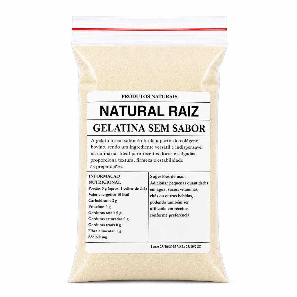 Gelatina Sem Sabor Natural Em Pó
